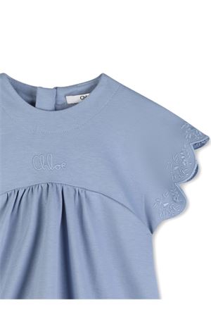 abito in cotone blu CHLOÉ KIDS | C21232821